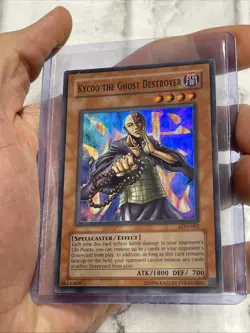 Yugioh Kycoo The Ghost Destroyer Super Rare LON-062 LP Unlimited Vintage Card - Image 1