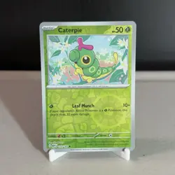 Caterpie 10/165 Pokemon Card Scarlet & Violet 151 Common 50 HP Rev Holo NM J65 - Image 1
