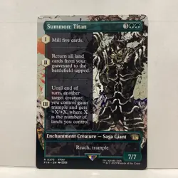 MTG Borderless Summon: Titan Magic: The Gathering Final Fantasy Rare #0373 - Image 1