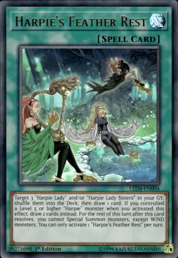 Harpie's Feather Rest - Ultra Rare 1st Edition LED4-EN004 - LP - YuGiOh - Image 3