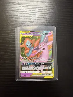 Espeon and Deoxys GX 72/236 Unified Minds Tag Team Ultra Rare Pokémon TCG Card - Image 5