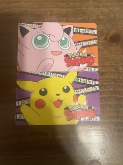 1999 Nintendo Blockbuster Pokemon Snap Pikachu, Jigglypuff, Charmander Cards - Image 1