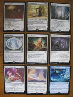MTG Lot of 9 RARE cards 2021: MH2 Modern Horizons 2 - White Blue Angel Dragon - Image 1