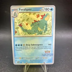 Feraligatr - 213 2024 Pokemon Illustration Contest Promo Card Stamped NM - Image 1