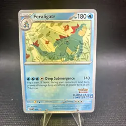 Feraligatr - 213 2024 Pokemon Illustration Contest Promo Card Stamped NM - Image 3