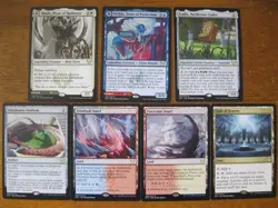 MTG Lot of 7 RARE cards 2021: STX Strixhaven School of Mages - Dual Lands Djinn - Image 1