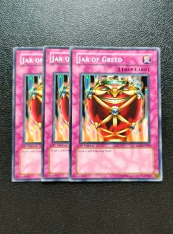 Yu-Gi-Oh -  Jar Of Greed  3X  - Full Playset - All 1st Edition - Image 1