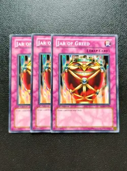 Yu-Gi-Oh -  Jar Of Greed  3X  - Full Playset - All 1st Edition - Image 2