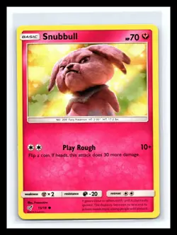 💥 Snubbull 2019 Detective Pikachu Set 15 / 18 Holo Holographic Foil Pokemon - Image 1