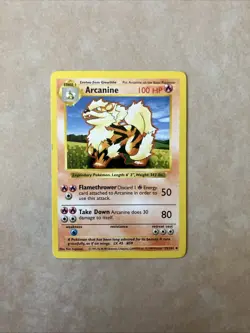 1999 Pokémon TCG Base Set Shadowless Arcanine Card #23/102 Light Play Condition - Image 5