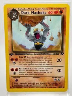 Dark Machoke First Edition 40/82 LP Pokémon Card 2000 Team Rocket - Image 1