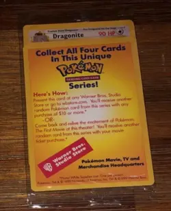 Sealed Dragonite Pokemon The First Movie WB Promo Black Star 1999 Card WOTC New - Image 1