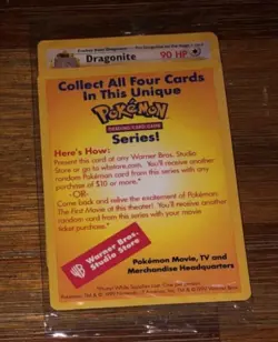 Sealed Dragonite Pokemon The First Movie WB Promo Black Star 1999 Card WOTC New - Image 5