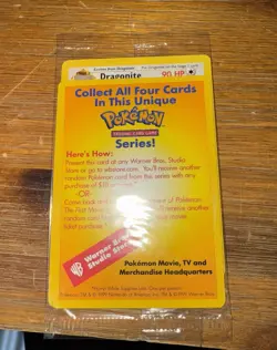 Sealed Dragonite Pokemon The First Movie WB Promo Black Star 1999 Card WOTC New - Image 7