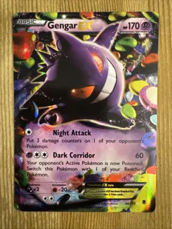 Gengar EX - 34/119 - Pokemon Phantom Forces XY Ultra Rare Card VLP - Image 1