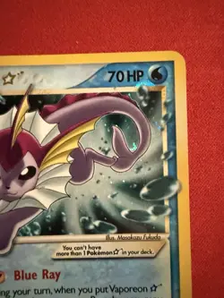 Vaporeon Gold Star EX Power Keepers Pokémon Card 102/108 - Image 4