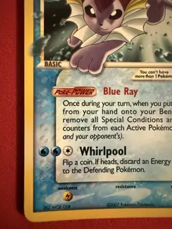 Vaporeon Gold Star EX Power Keepers Pokémon Card 102/108 - Image 5