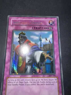 Yugioh Imperial Order PSV-104 Secret Rare REVERSE SECRET  /holo shift  misprint - Image 2