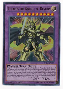 Timaeus the Knight of Destiny DRL3-EN055 1st Edition Ultra Rare LP - Image 3