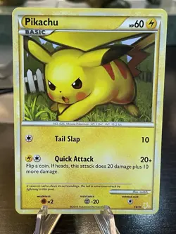Pikachu 16/30 HGSS Trainer Kit Gyarados & Raichu Pokemon Card Vintage 2010 MP - Image 1