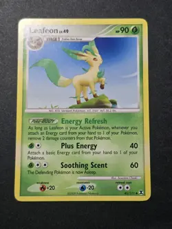 Pokemon Card Leafeon LV.49 45/111 Non-Holo LP Rising Rivals Set - Image 1
