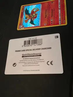 Special Delivery Charizard SWSH075 Holo NM with backer card promo SWSH075  - Image 4
