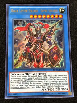 Yugioh Black Luster Soldier Super Soldier DOCS-EN042 1ST ULTRA (NM) - Image 1