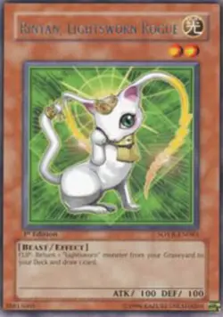 Yugioh! LP Rinyan, Lightsworn Rogue - SOVR-EN083 - Rare - 1st Edition Lightly Pl - Image 1