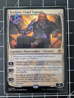 MTG Tezzeret, Cruel Captain Edge of Eternities (EOE) Mythic #0002 NM - Image 1