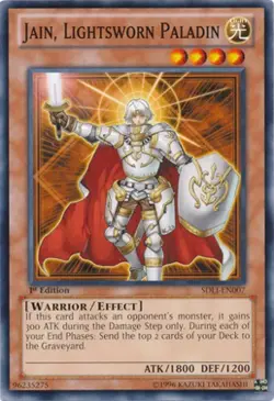 Yugioh! MP Jain, Lightsworn Paladin - SDLI-EN007 - Common - 1st Edition Moderate - Image 1
