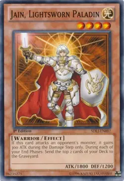 Yugioh! MP Jain, Lightsworn Paladin - SDLI-EN007 - Common - 1st Edition Moderate - Image 2