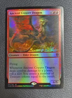Ancient Copper Dragon Commander Legends: Battle for Baldur's Gate Foil MTG NM - Image 1