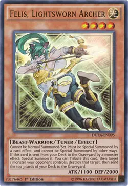 Yugioh! HP Felis, Lightsworn Archer - DUEA-EN095 - Ultra Rare - 1st Edition Heav - Image 1