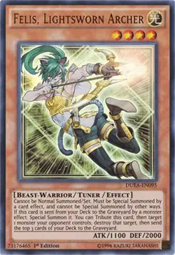 Yugioh! HP Felis, Lightsworn Archer - DUEA-EN095 - Ultra Rare - 1st Edition Heav - Image 2