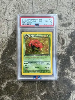 Pokemon PSA 8 1st Edition Holo Dark Vileplume â€“ Team Rocket 13/82 - Image 1