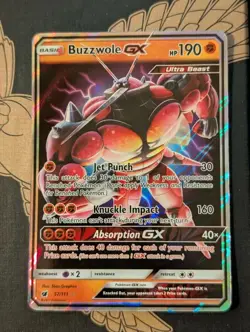 Buzzwole GX 57/111 Ultra Rare Crimson Invasion Card 2017 Pokemon TCG LP Ship Now - Image 1