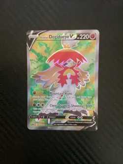Hisuian Decidueye V 173/189 Full Art Ultra Rare Astral Radiance Pokemon Card NM - Image 1