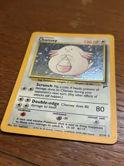 Chansey Base Set 2 WOTC Holo Rare Vintage Pokemon TCG Card - Image 2