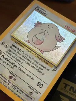 Chansey Base Set 2 WOTC Holo Rare Vintage Pokemon TCG Card - Image 3
