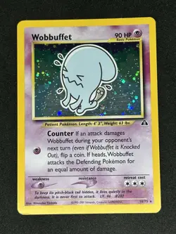 Wobbuffet 16/75 Holo Rare Neo Discovery Pokemon Card WOTC Unlimited LP TCG - Image 1