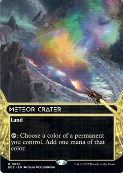 MTG Meteor Crater (Borderless) (26) | NM | Edge of Eternities (EOS) IN HAND - Image 1