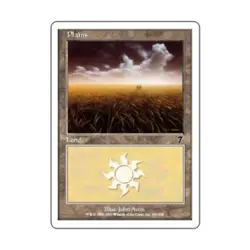 WOTC MtG 7th Ed Plains #344 (C) (Foil) EX - Image 1