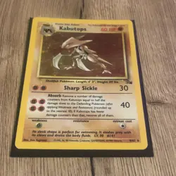 1999 Pokemon Kabutops 9/62 Base Set Fossil Holo Rare WOTC/TCG LP/NM - Image 1