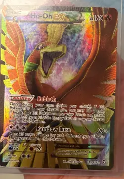 Pokemon TCG Ho-Oh EX Full Art 119/124 2012 Dragons Exalted Mint Condition - Image 1