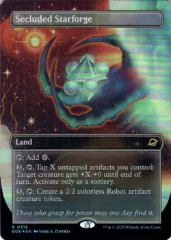 MTG Secluded Starforge (Borderless) (316) | Foil | Edge of Eternities  IN HAND - Image 2