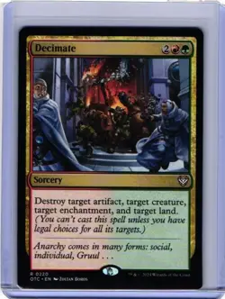 Decimate 0220 Non Foil Rare Thunder Junction Commander MTG NM - Image 1