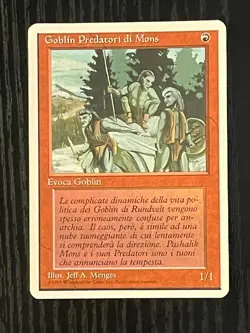 Magic MTG Italian Revised Mons's Goblin Raiders Artist Proof Near Mint - Image 4