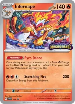 Near Mint - 1 x MTG Infernape - SVP116 - SVP Black Star Promos Scarlet & Violet - Image 2