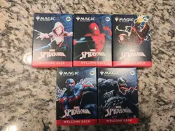 SDCC 2025 Magic The Gathering x Spider-Man Complete Welcome Deck Set (5) Sealed - Image 1