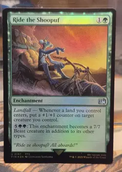 FOIL U 0197 Ride the Shoopuf FFX Enchantment Uncommon Final Fantasy Card MTG NM - Image 1